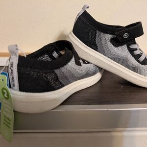 Stride Rite Black and Gray Kids Sneakers